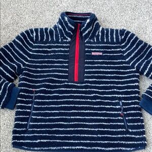 Vineyard Vines Striped Fleece Pullover